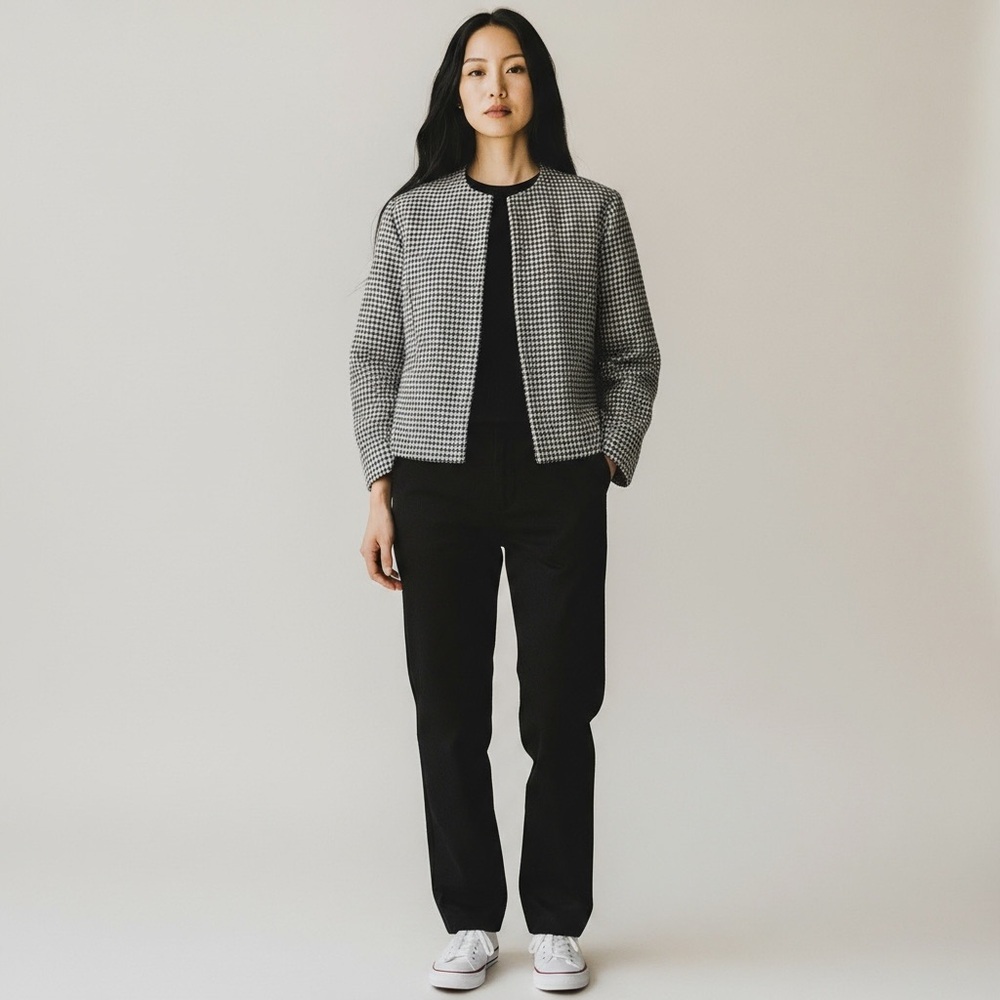 Vintage Y2K Lauren Ralph Lauren Houndstooth Jacket Size 12